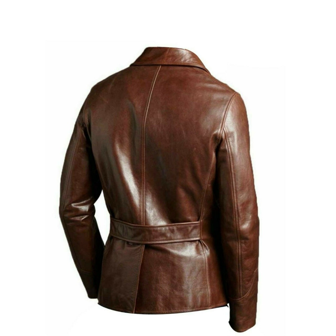 Men's Brown Leather Blazer Jacket Leather Sports Coat