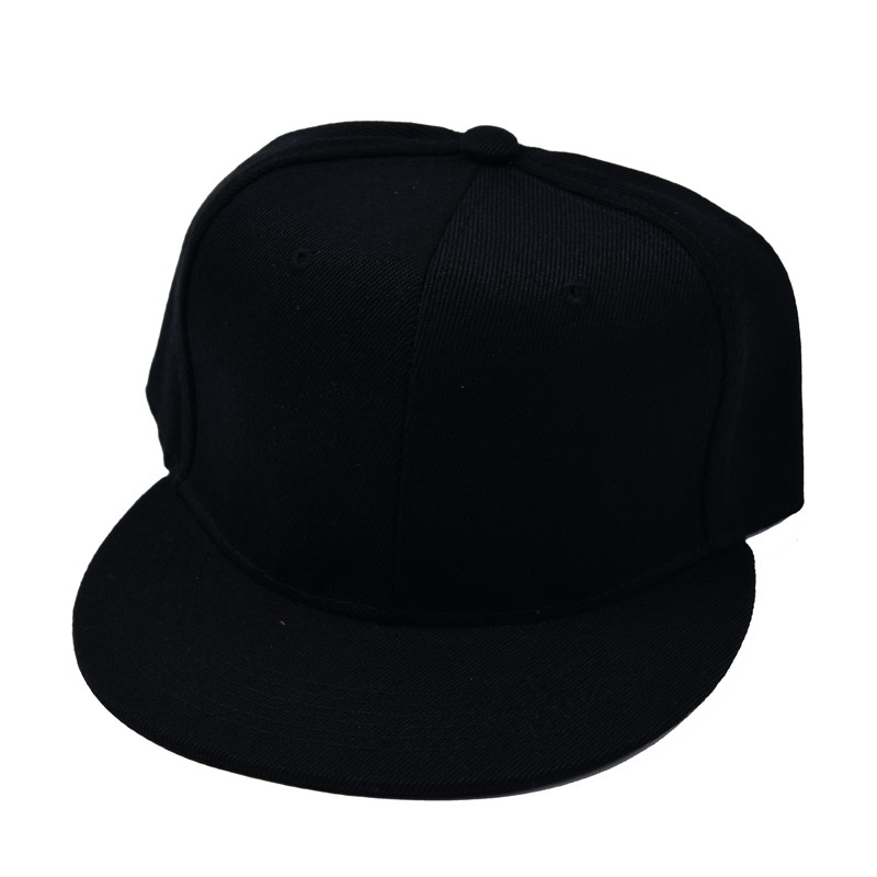 Monotone Flat Bill Snapback Adjustable Cotton Twill Caps