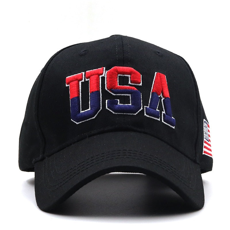 Black American Flag Hat 3d Embroidered Baseball Cap
