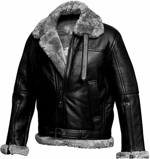 Shearling Leather Sherpa Leather Bomber Jacket Abercrombie Fitch