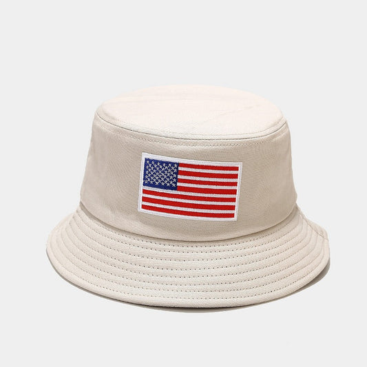 American Flag Patch USA Embroidered Soft Cotton Bucket Hat Fisherman For Summers