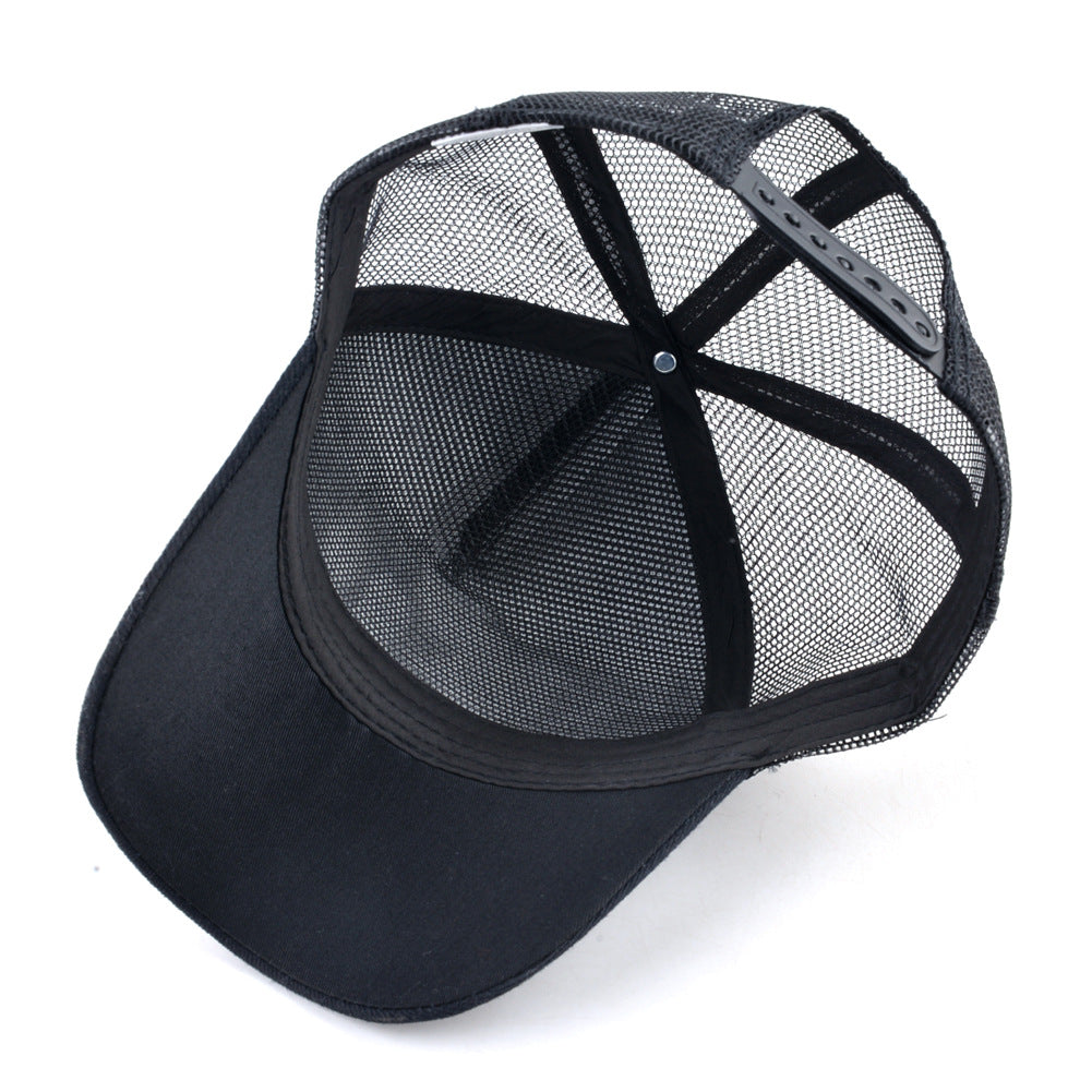 Wolf Square Patch Unisex Trucker Mesh Hat Baseball Cap