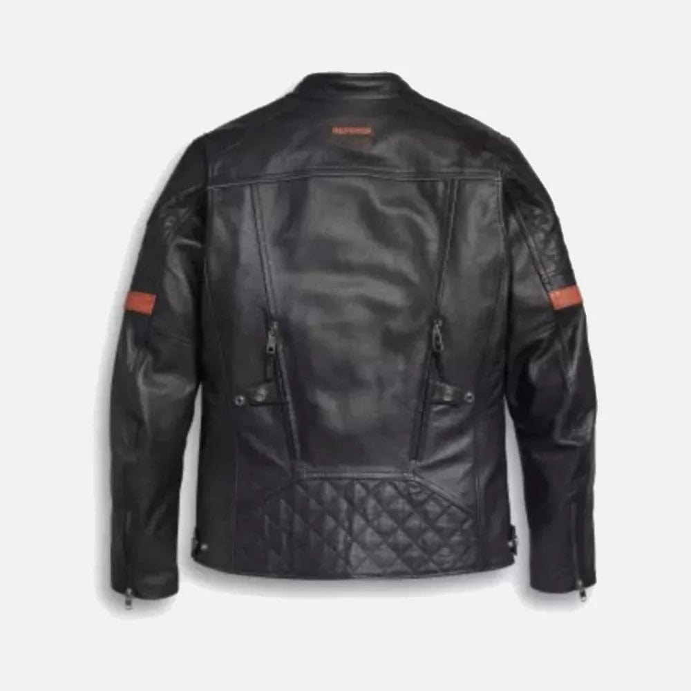 Harley Davidson Men's Vanocker Waterproof H-D Triple Vent System Leather Jacket