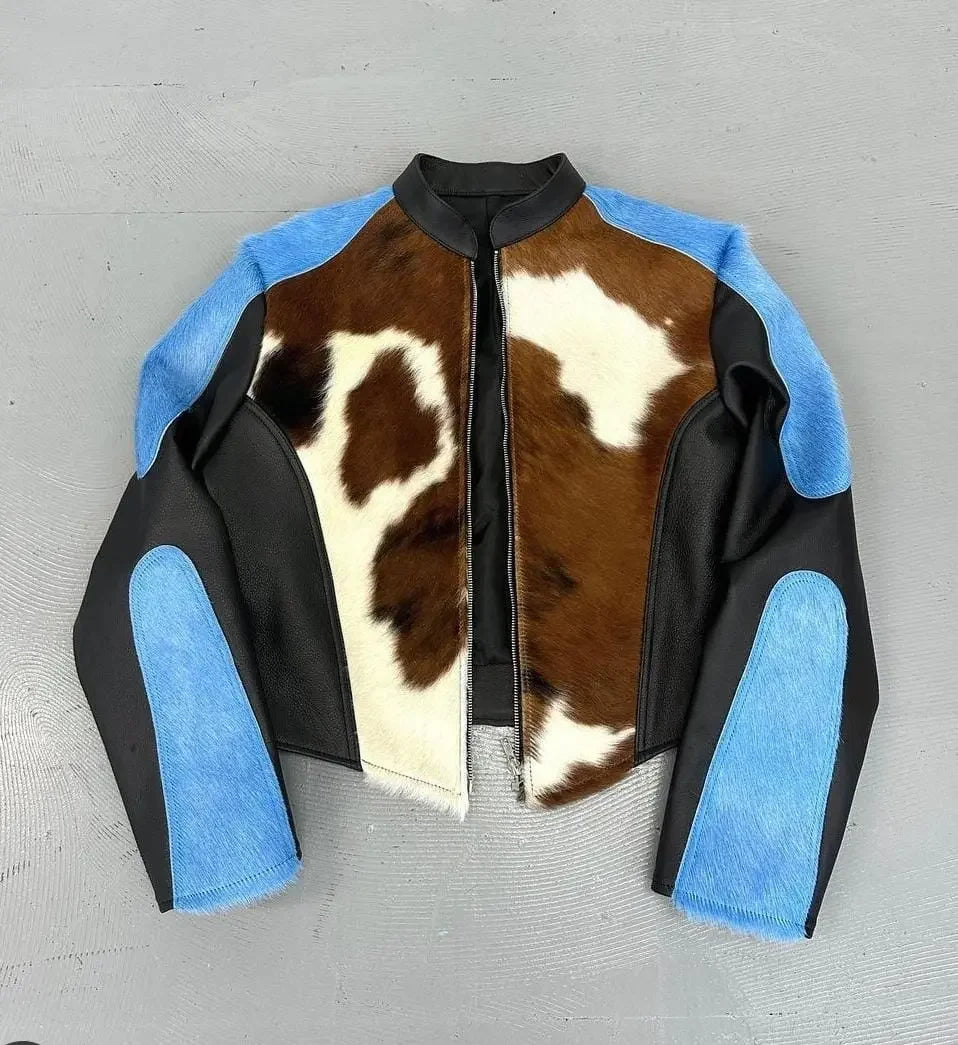 Odell Beckham Jr. Viral Pregame Custom Cowskin Leather Jacket
