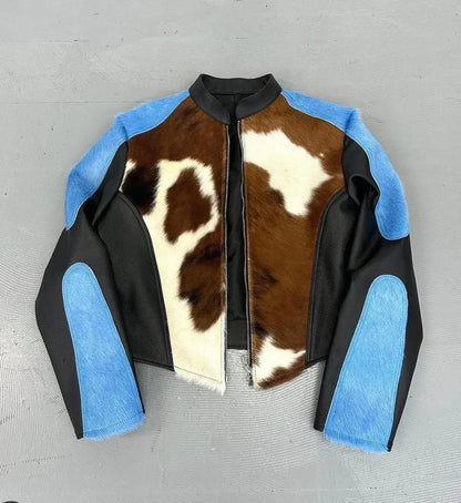 Odell Beckham Jr. Viral Pregame Custom Cowskin Leather Jacket