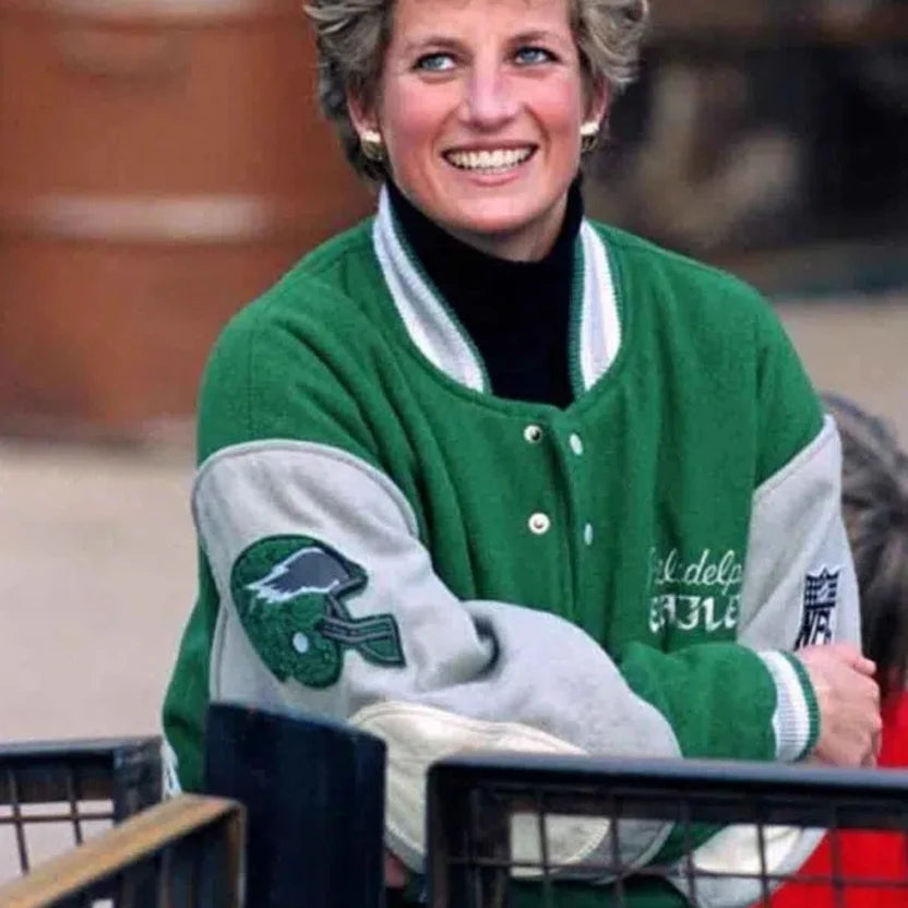 Philadelphia Eagles Kelly Green Princess Diana Eagles Jacket