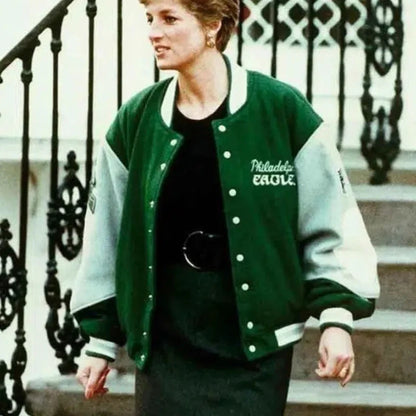 Philadelphia Eagles Kelly Green Princess Diana Eagles Jacket