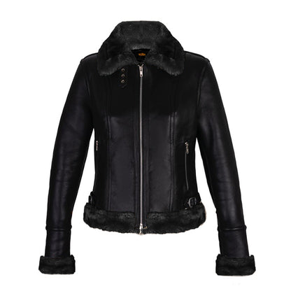 Women's Black B3 Shearling Bomber Jacket