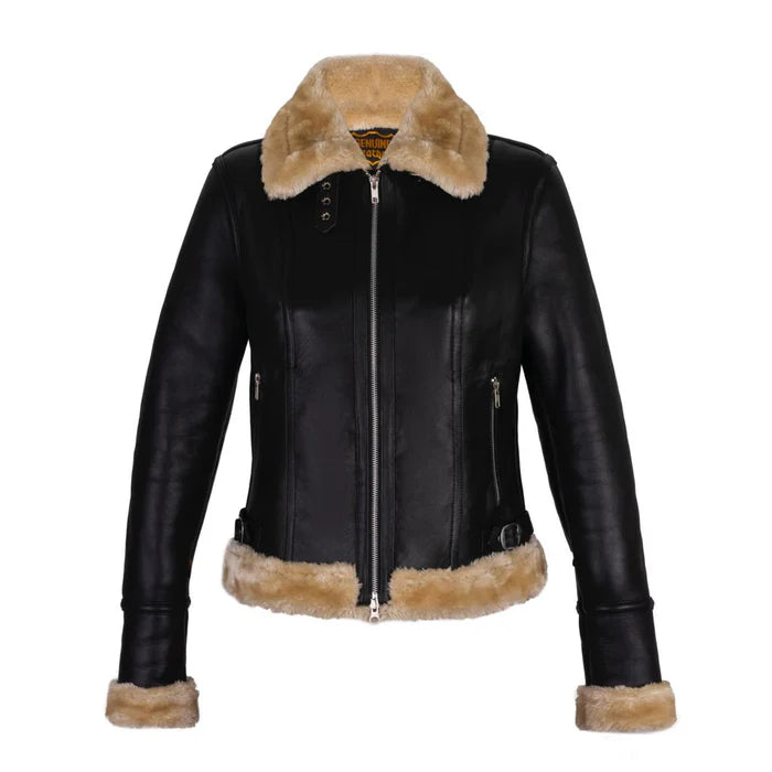 Women's Black B3 Shearling Bomber Jacket