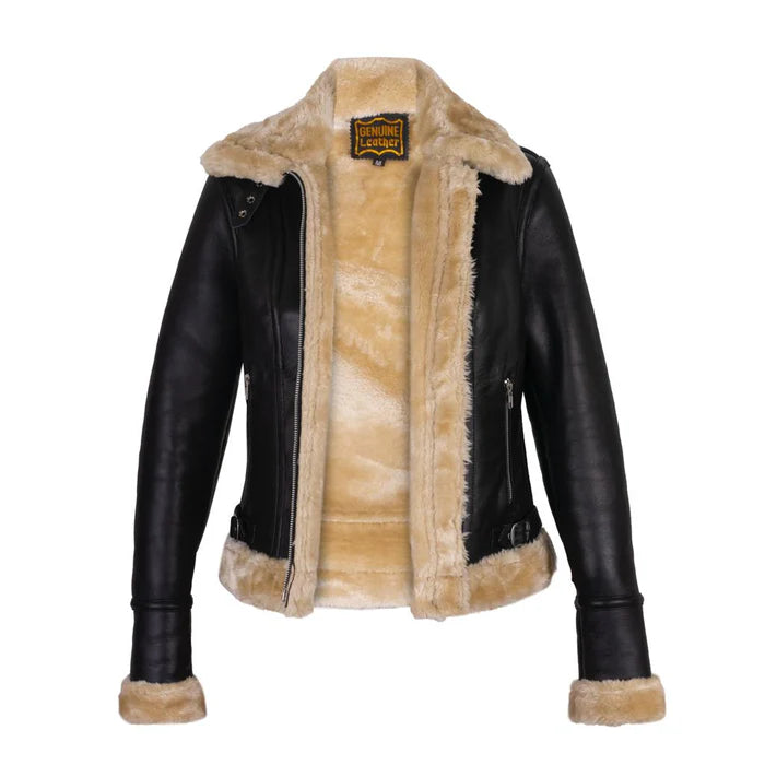 Women's Black B3 Shearling Bomber Jacket