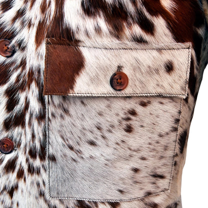 Brown Hair on Pony Skin Cowhide Leather Jacket