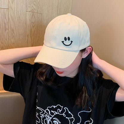 Smiley Face Embroidered Summer Unisex Hat Baseball Cap