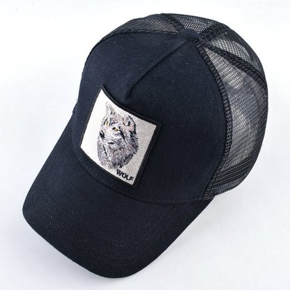 Wolf Square Patch Unisex Trucker Mesh Hat Baseball Cap