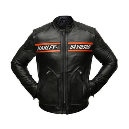 Men's Harley-Davidson Motorcycle Biker Slim Fit Leather Jacket