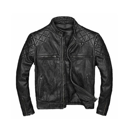 Mens Genuine Leather Motorbike fashion jacket